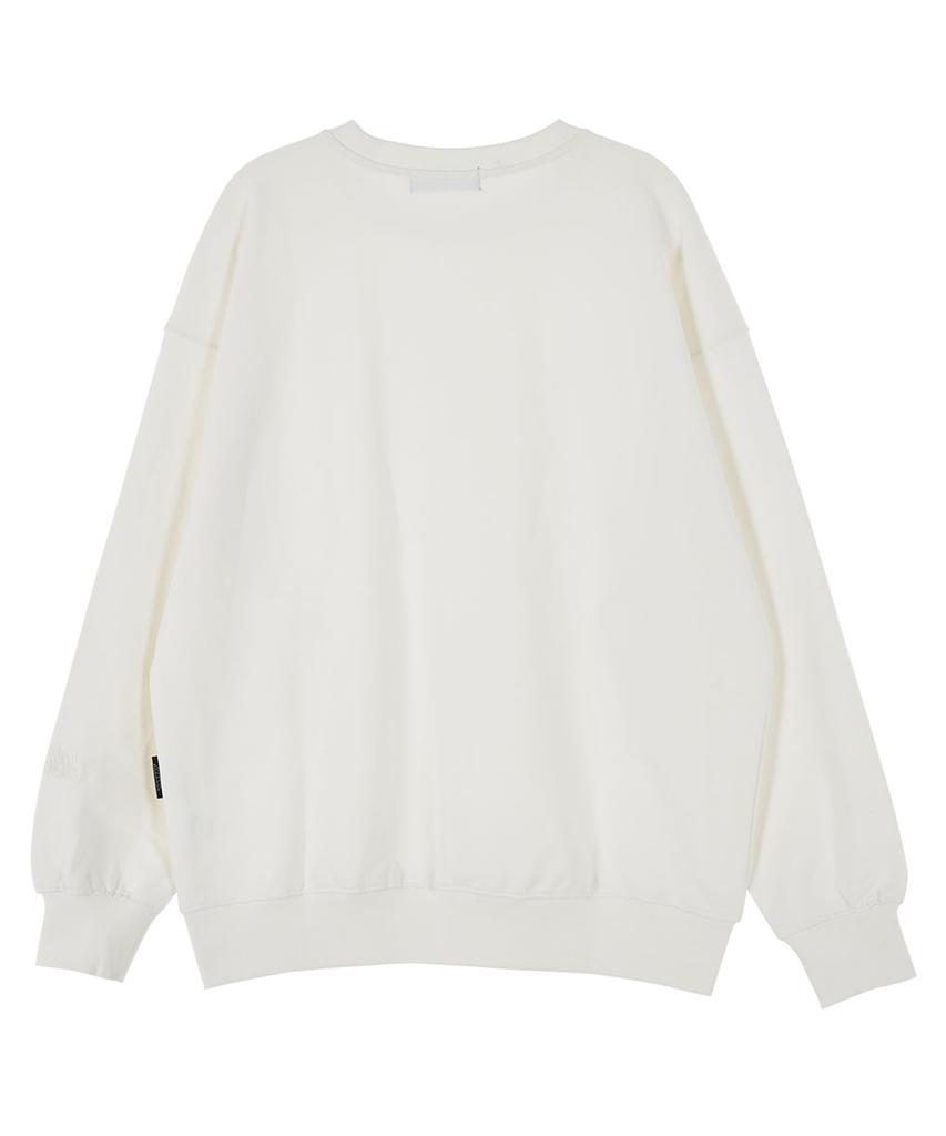 ASTRAL PROJECTION Baby Beardoll Oversized Drop Shoulder Sweatshirt_White