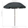 VidaXL Parasol de Jardin avec Mât en Acier, Pare-soleil de Patio, Abri de Soleil, Parasol de Terrasse Arrière-cour 47805