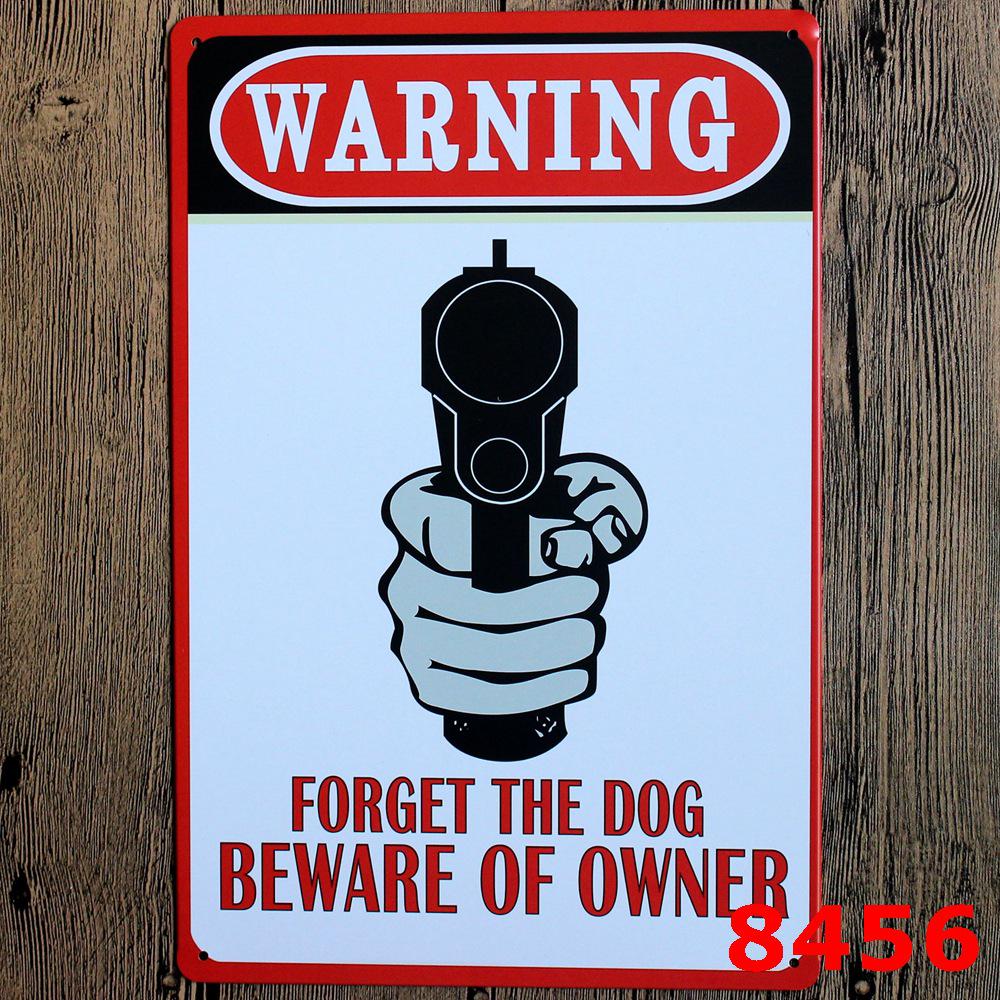 Custom Gun Humor Tin Sign for Restaurant, Bar, or KTV Decor