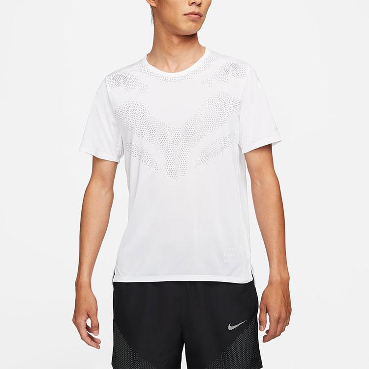 Nike Dri-Fit Run Division Rise 365 Светоотражающая футболка с коротким рукавом Мужские топы Белые DD6046-100