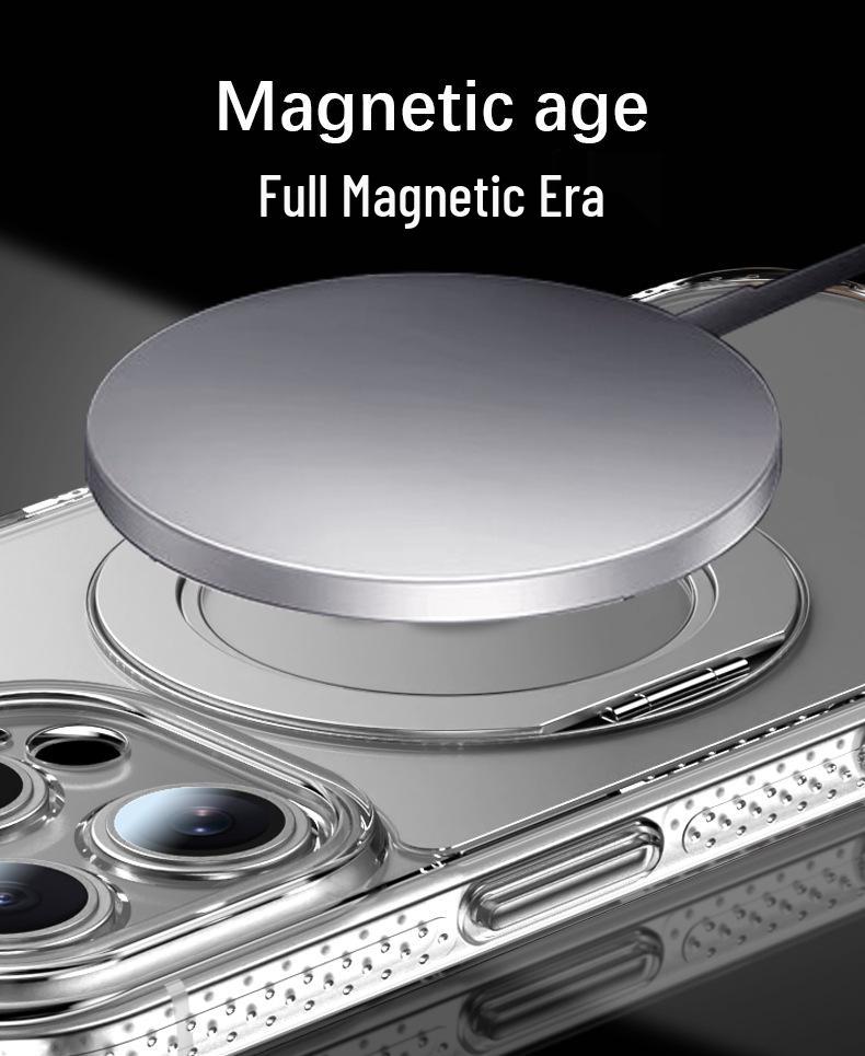 iPhone 17 Pro Case: 360° Rotating Magnetic, Transparent, Full Coverage, Anti-Drop Shell