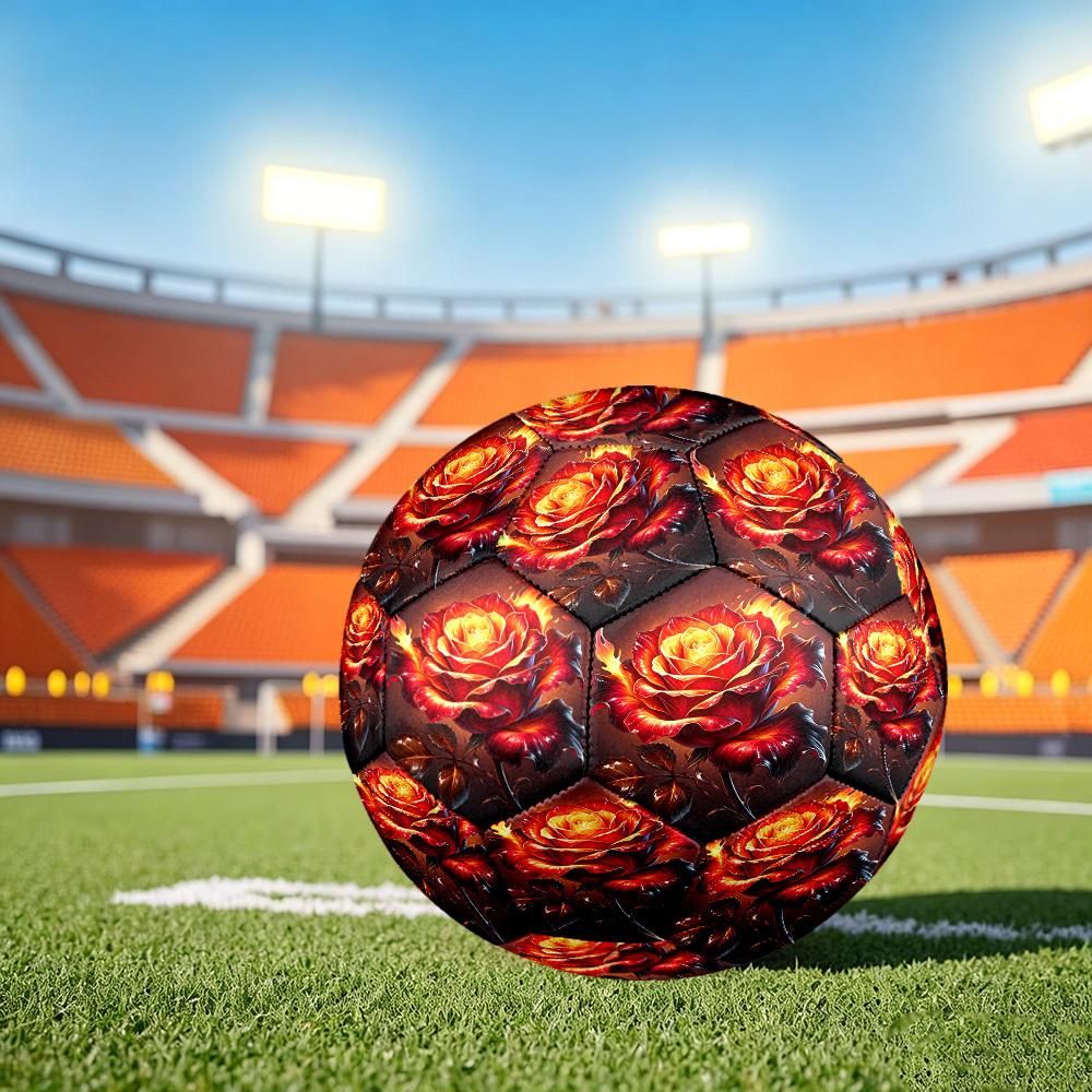 1pc Rose Size 5 Soccer Ball Professional Lightweight Durable Match Training Football Indoor &Outdoor Sports BallTraining Ball y53
