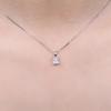 JewelryPalace Муассанит Цвет D 1 карат Принцесса 925 Стерлинговое Серебро Подвеска Ожерелье для Женщин Без Цепочки Покрытие Желтым Розовым Золотом