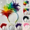 Hairband Vintage Colorful Feather Design Headband Stylish Hair Accessory for Weddings Parties Halloween