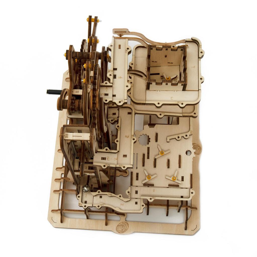 Moving 3D Wooden Puzzle Coaster Series with Japanese Instructions Tsukurundesu® (Marble Climber)