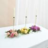 Simulated Candle Rings Wreaths Silk Fake Rose Flower 20cm Artificial Flowers  Wedding Decoration
