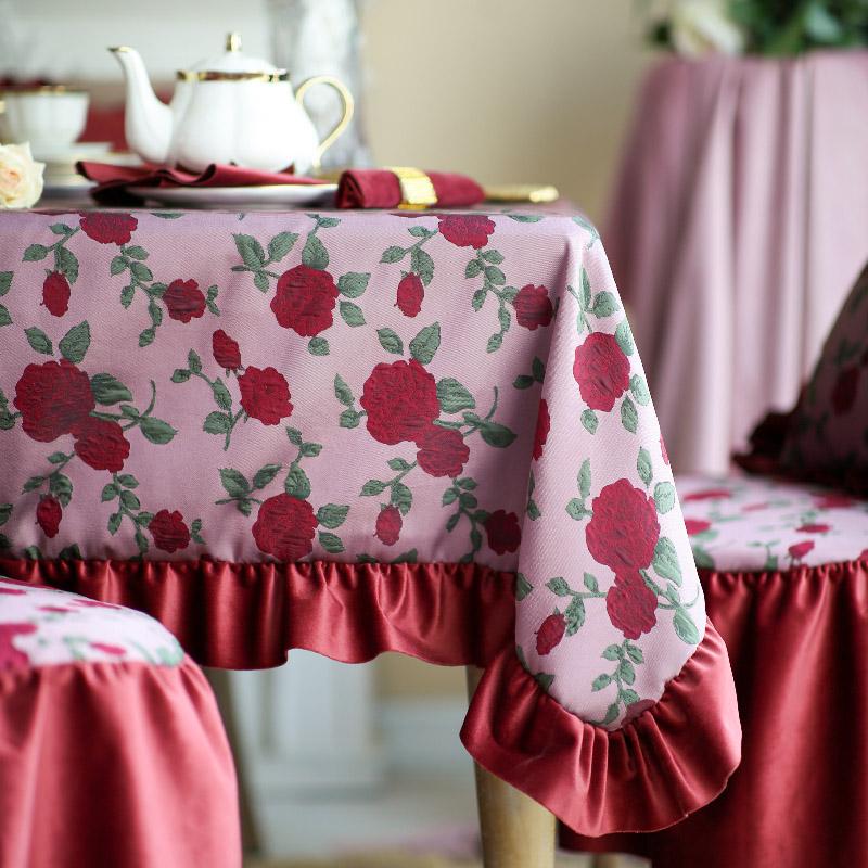 Скатерть в американском стиле в стиле ретро, прямоугольная, квадратная, кофейная, обеденная, высококачественная, тканевая, для рождественской вечеринки, свадебного украшения