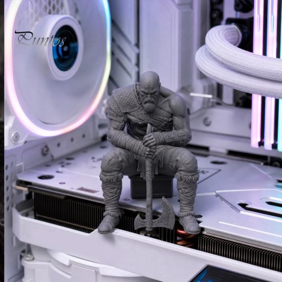 Украшение комнаты 3D-печатная статуя воина, фигурка скандинавской мифологии с декоративным оружием, коллекционный предмет для дома, офиса, игр
