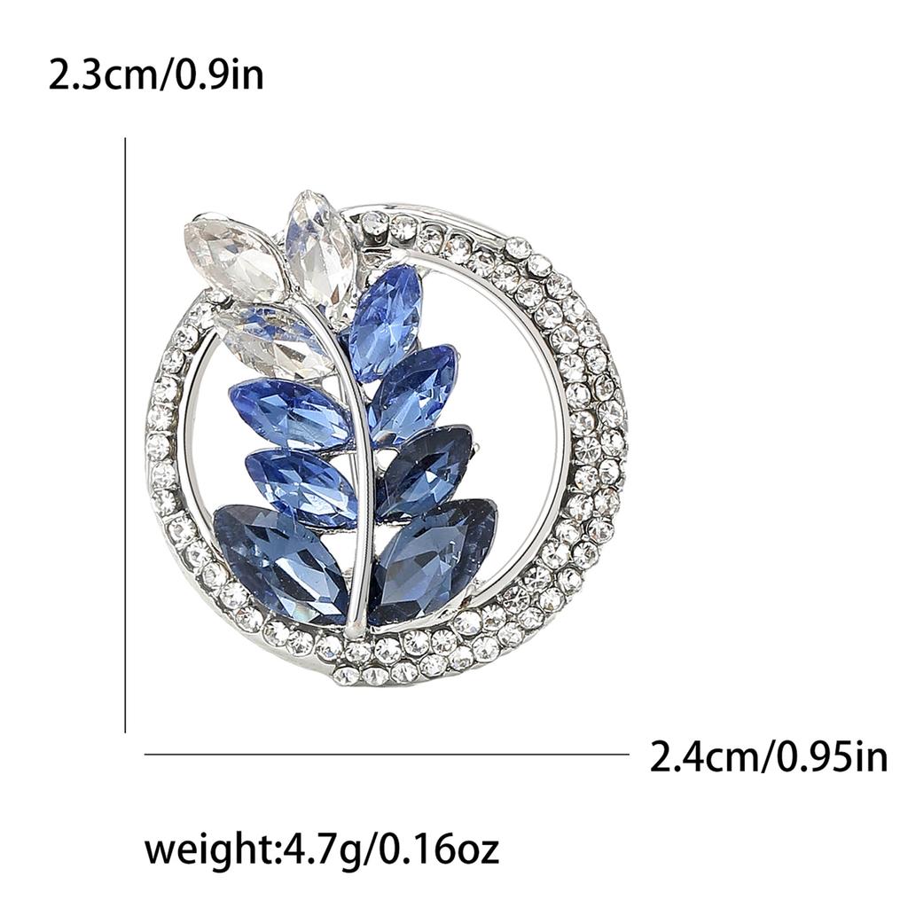 Модная ретро-брошь в виде колосьев пшеницы со стразами, простая атмосфера, женская одежда, аксессуары, булавка в виде растения для корсажа