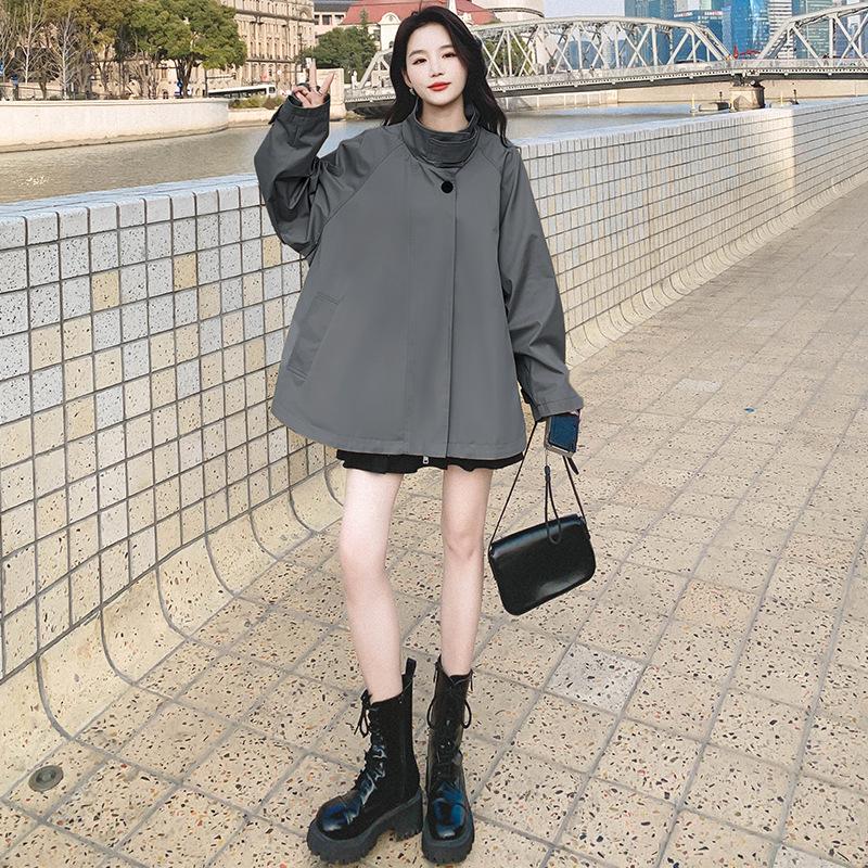 Женская ветровка, женское пальто средней длины, новое повседневное пальто на весну и осень