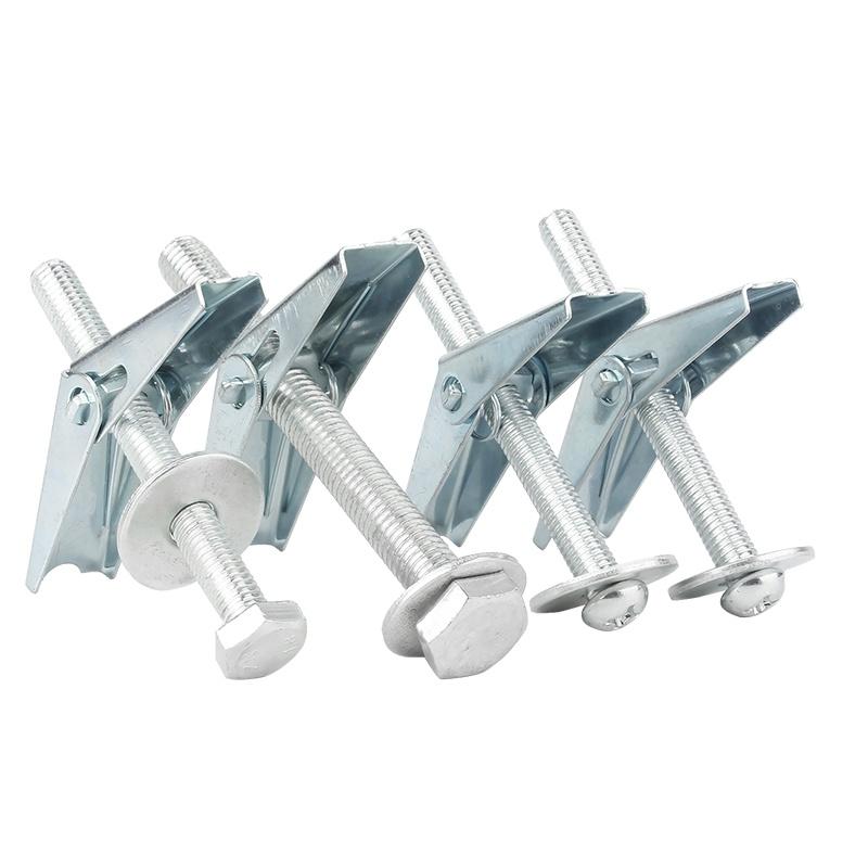 M4 M5 M6 M8 M10 M12 Оцинкованная углеродистая сталь Сверхпрочные анкеры для полых стен для гипсокартона потолка откидные болты комплект с барашковой гайкой
