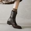 Мода 2025 Новые Зимние Женские Сапоги Модные Средние Каблуки Острый Носок Женская Обувь Женские Ковбойские Сапоги Современные Короткие Ботинки Челси
