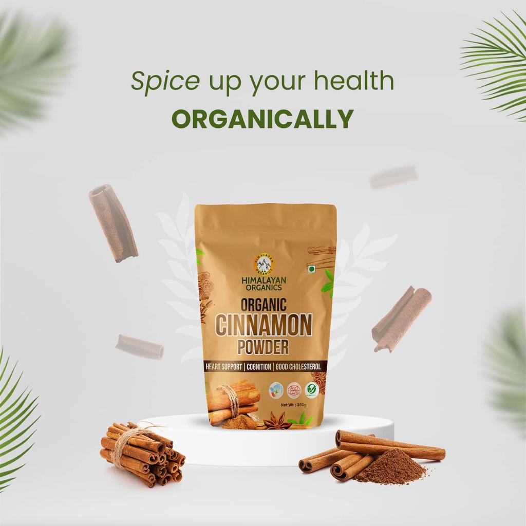 Himalayan Organics Органический порошок корицы Далчини, Поддержка сердца | 350 г 0,7 фунта