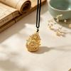 New Product National Trend Vintage Gold Hollow Gourd Necklace, Niche Design, Versatile, Couple Style, Daily Wear