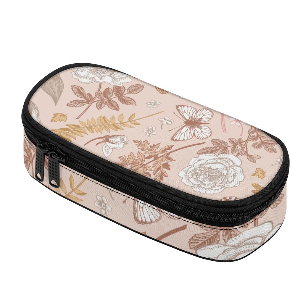 Pen Case Secure Zipper High Capacity 300D Polyester with Mesh Divider Pen Holders and Spacious Main Compartment for Classroom Use