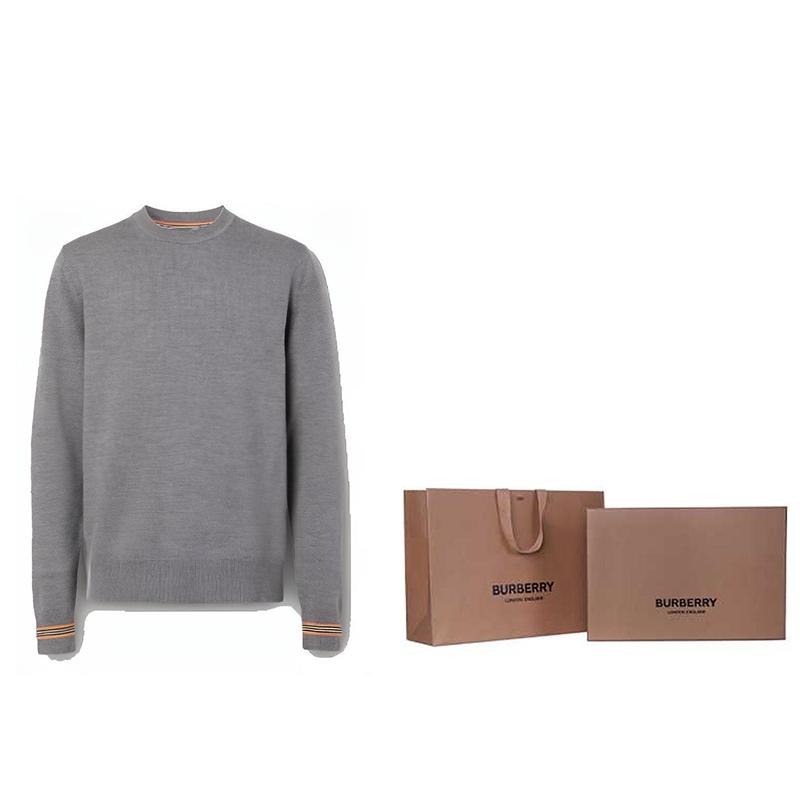 Burberry Icon Stripe trim crew-neck pullover 80332031