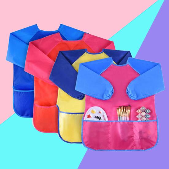 Детский водонепроницаемый художественный фартук Yousheng с длинными рукавами, удобный в использовании универсальный халат для рисования для детей