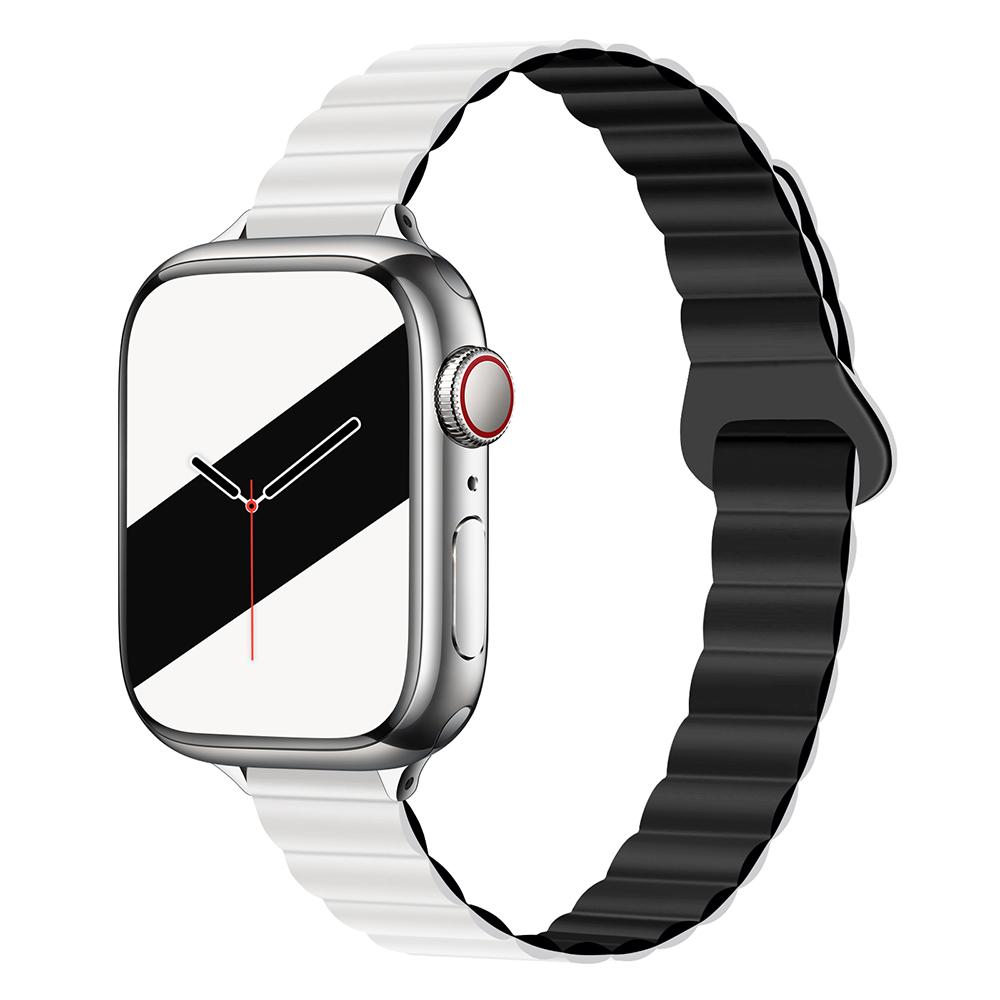 Женский тонкий силиконовый ремешок с магнитной застежкой для Apple Watch S11 10 46/42 мм 45 мм 44 мм Тонкие ремешки 38 мм 40 мм 41 мм Браслет iWatch SE 9 8 7 6