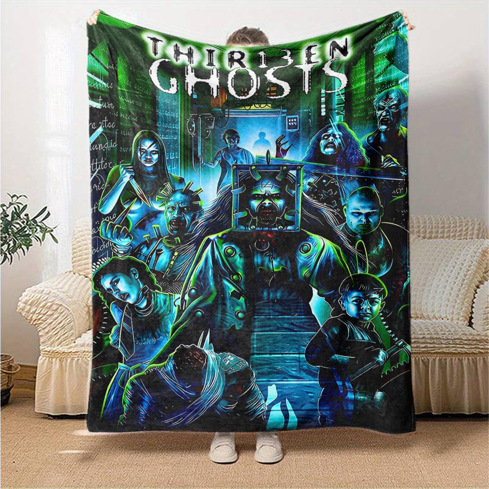 Thirteen ghosts Print Flannel Blanket High Quality Warm Comfortable Cover for All Seasons Perfect for Gifts Home Decor