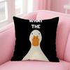 Funny What the Duck Art Cushion Cover Comfort Sofa Bed Silky Elegant Invisible Zipper Decorative Holiday Gifts