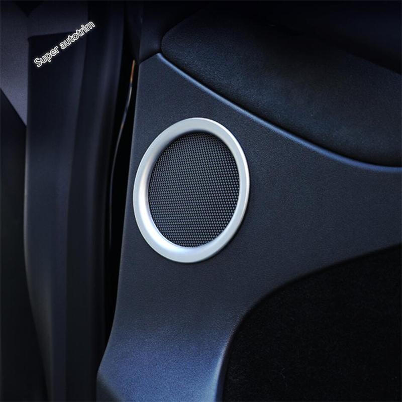Side Door Speaker Horn Stereo Tweeter Audio Ring Circle Cover Trim Accessories Fit For Tesla Model 3 2018 - / Model Y
