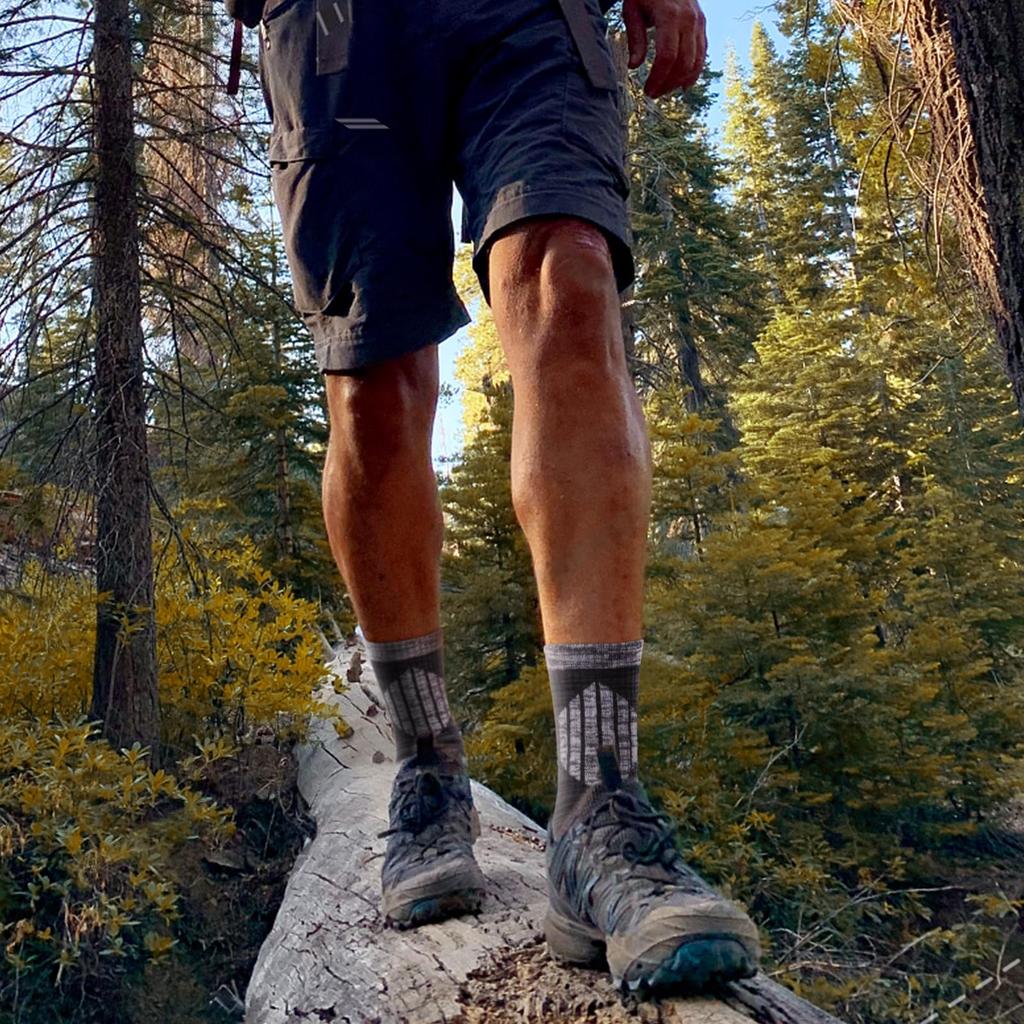[YUEDGE] Мужские спортивные носки, толстые рабочие носки, прочные, носки для скалолазания, прочные, устойчивые к разрывам, усиленные, мягкие, высококачественный хлопок, 25-27 см,