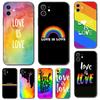 Чехол для телефона Love Is Love для iPhone 5 5S 2020se 6 6s 7 8 plus x 10 XR XS 11 12 13 mini pro MAX, черная задняя крышка из ТПУ