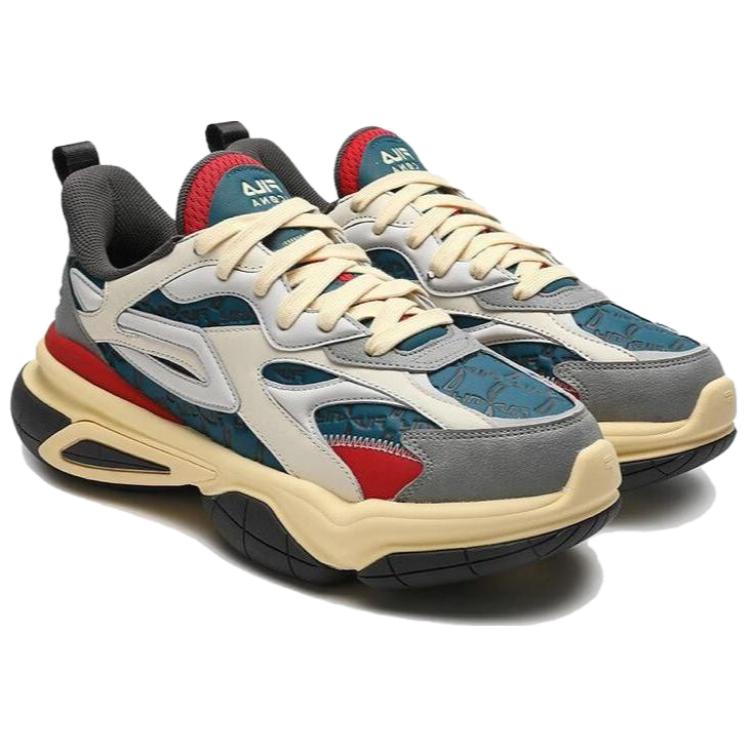 Fila Ткань Синтетическая кожа Универсальные Удобные Амортизирующие Износостойкие Низкий верх Кроссовки для пап Мужские кроссовки Синий Серый F12M343103FDU