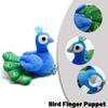 Plush Doll Bird Finger Puppet Stuffed Animal Animal Hand Puppet Parrot Finger Doll  Interactive Toy