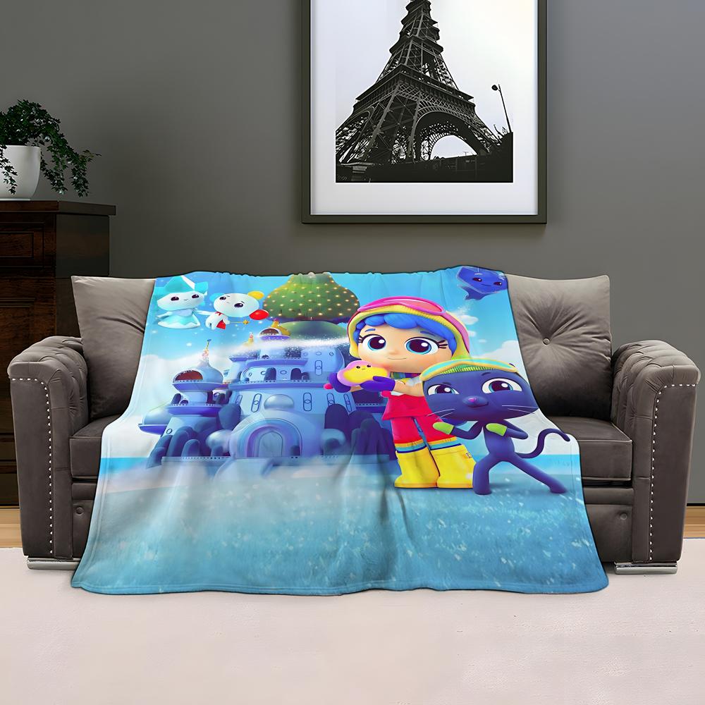 True and the R-Rainbow Kingdom Throw Kid-Friendly Flannel Throw Blanket Soft Warm Anti-Static Washable All Season