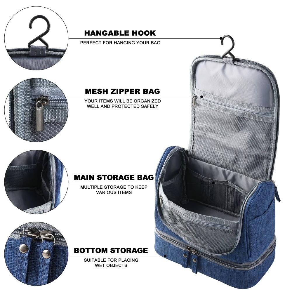 Multifunctional Hanging Makeup Bag Oxford Cloth Toiletry Bag Simple Cosmetic Bag Travel