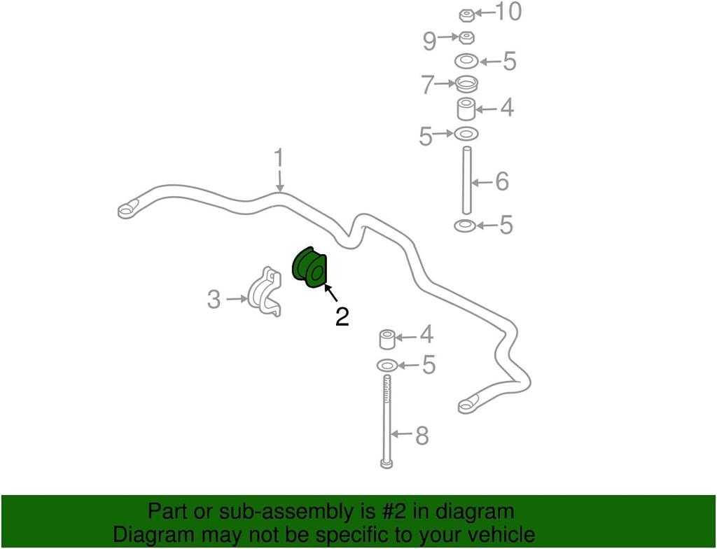 Оригинальная втулка стабилизатора поперечной устойчивости OEM 55530-3E020 / 555303E020 для Kia Sorento 04-06