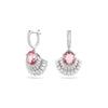 Swarovski Idyllia Water Drop Shaped Inlaid Decoration Cubic Zirconia Rhodium Plated Imitation Crystal Earrings Women earrings Pink 5680295