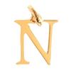 Подвеска с инициалом простая буква N с золотым покрытием