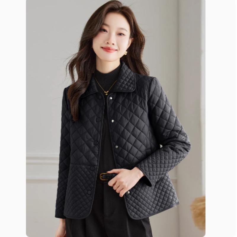 Небольшая куртка с ароматом для женщин Ранняя весна и осень Новая осенняя одежда Тонкое пуховое хлопковое пальто Хлопковая куртка Осень и зима