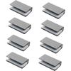Pack of 8 Sturdy Magnetic Iron Glass Cabinet Latches Adjustable Frameless Clamp for Door Catching Replacement Parts