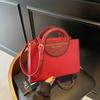 Elegant Wine Red PU Bridal Crossbody Handbag for Women Urban Style Wedding Bag
