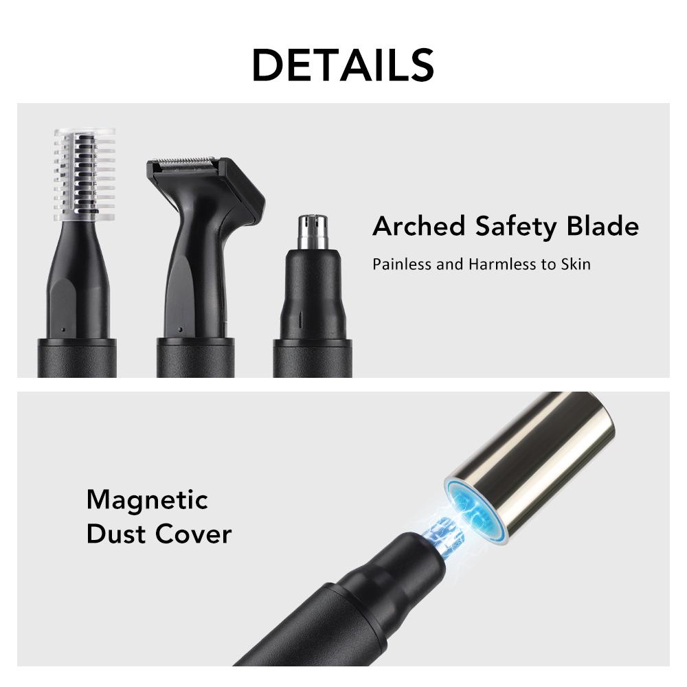 3in1 Electric Ear Nose Hair Trimmer For Men USB Charging Portable Nose Hair Trimmer For Men Women Ear Nose Eyebrow Facial Hair