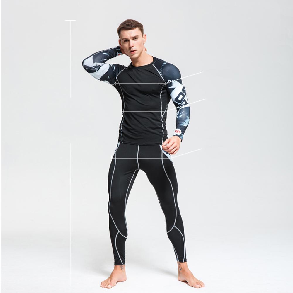 2 шт., комплект термобелья для мужчин Long Johns, леггинсы для фитнеса, компрессионный спортивный костюм, нижнее белье