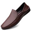 Brand Slip-On Genuine Leather Loafers Men Casual Shoes Designer Spring Summer Mocasines Hombre Driving Loafer Lofer Loffers