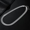 925 Sterling Silver High Quality Net Chain Bracelets Necklaces for Women Fashion Party Wedding Accessories Jewelry Sets Gifts