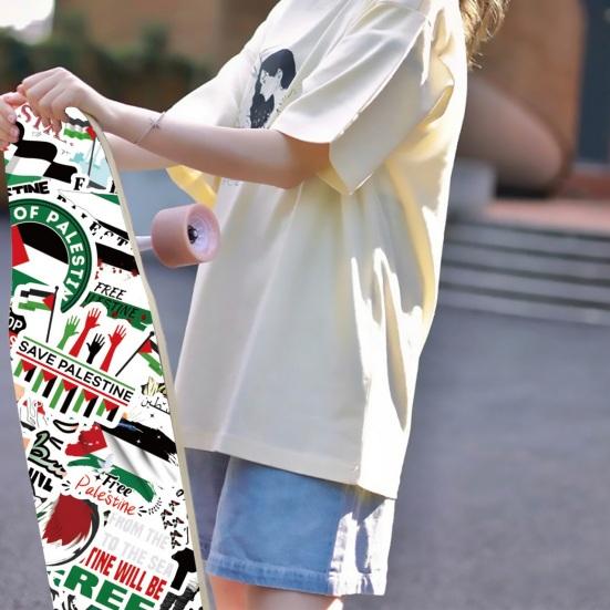 50Pcs Free Palestine Stickers Cool Waterproof Vinyl Decal for Adults Teens Kids Cartoon Graffiti Sticker for Water Bottle Bike