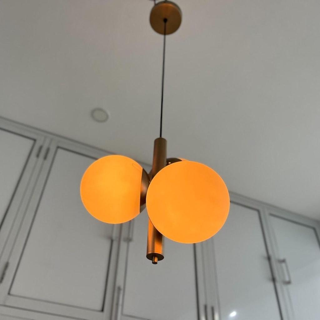 Подвесные светильники Люстра из необработанной латуни Светильник из матового стекла Современные потолочные светильники Подвесные светильники