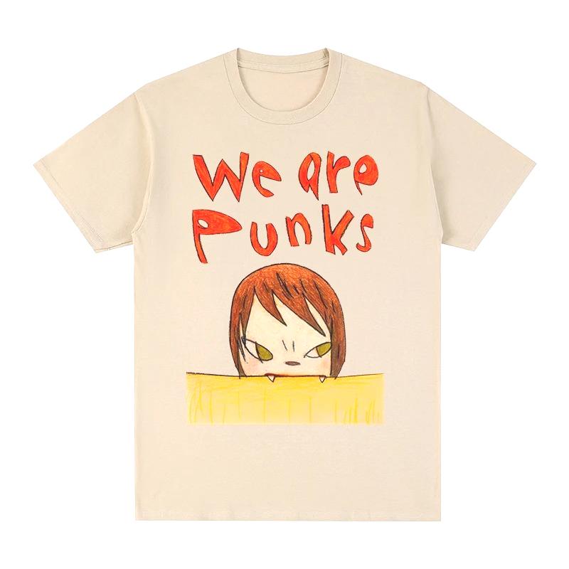 Футболка с принтом We Are Punks, футболка с круглым вырезом, женская футболка, новая мода, короткий рукав, женские топы, милая одежда
