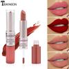 Christmas Lipstick - - Double Head Long Lasting Matte Bean Paste Color Matte Lip Gloss Tint, 02