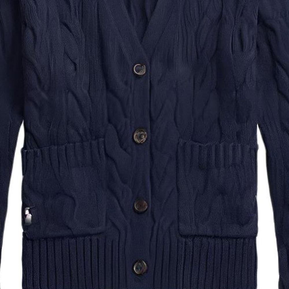 Polo Ralph Lauren SS23 Solid Cable Knit Sweater Женский свитер Темно-синий WMPOSWENDW20082-400