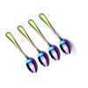 4 6 8 10pcs Stainless Steel Rainbow Color Teaspoon Western Style Dinnerware Set Ice Cream Kids Coffee Spoon Soup Tableware Set