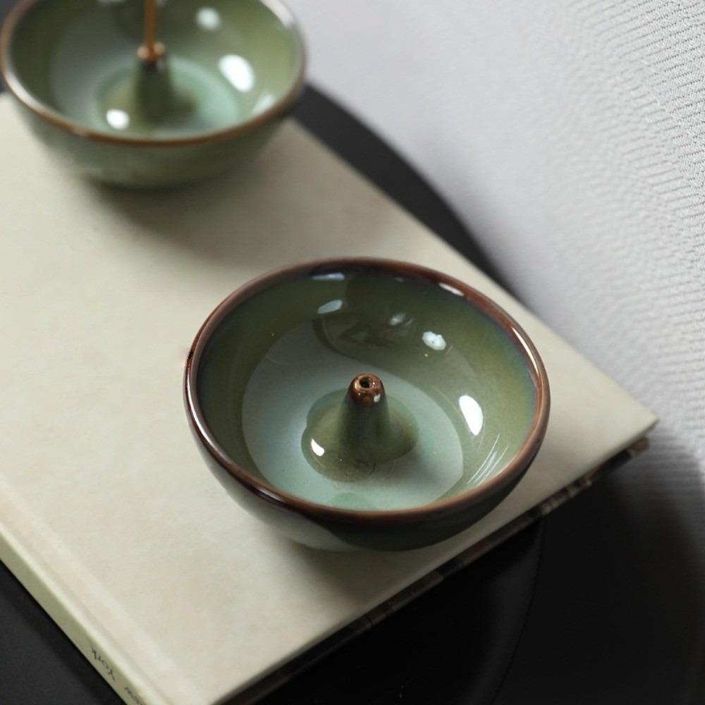 Zen Style Incense Stick Burner Round Agarwood Tray Spiritual Practice Incense Holder  Yoga