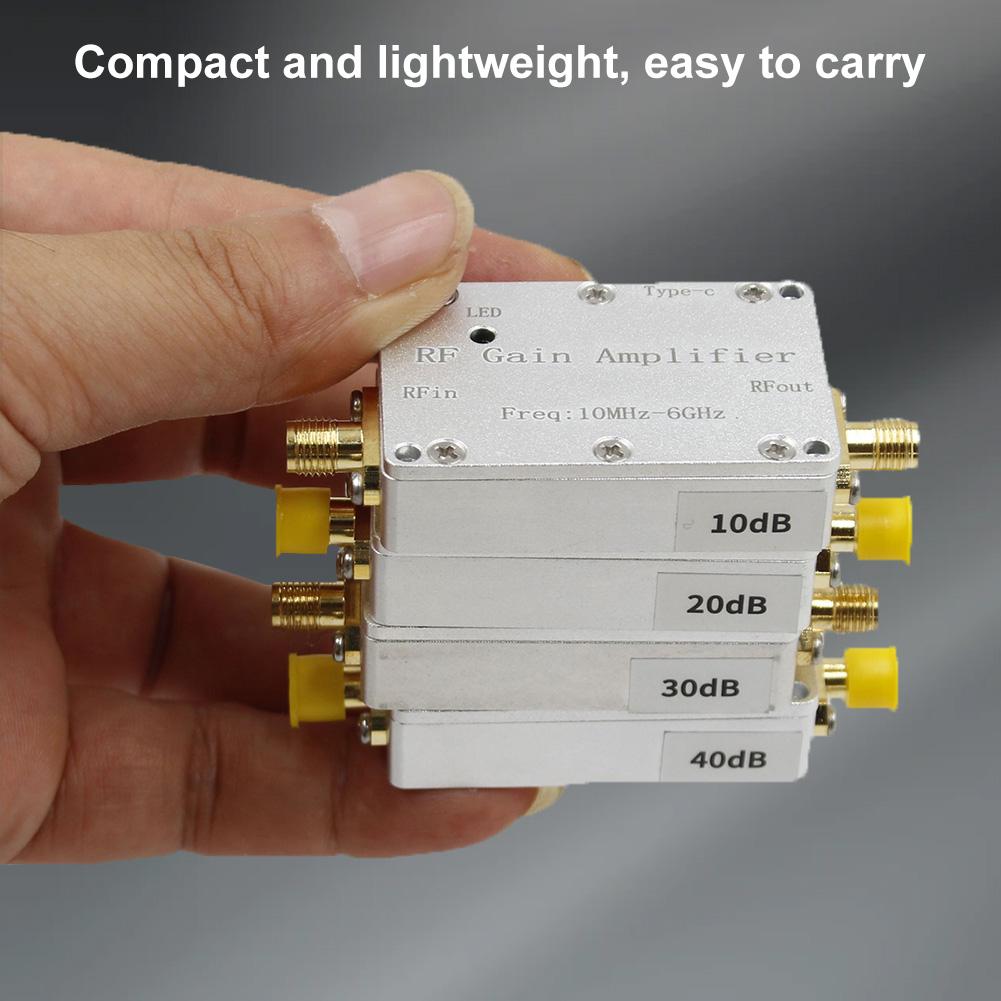 10MHZ-6GHz LNA High Flatness Receiver Amplifier with SMA RF Drive RF Amplifier Drone Image Transmission Hackrf One GPS Radio FM