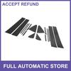 16 Pcs Pillar Window Trim for Chevy Cruze 17-21 Carbon Fiber Pattern Black